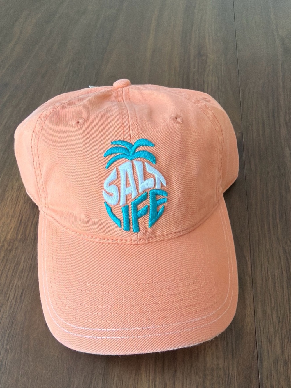 Salt Life Coral Cap with Teal Logo Tab